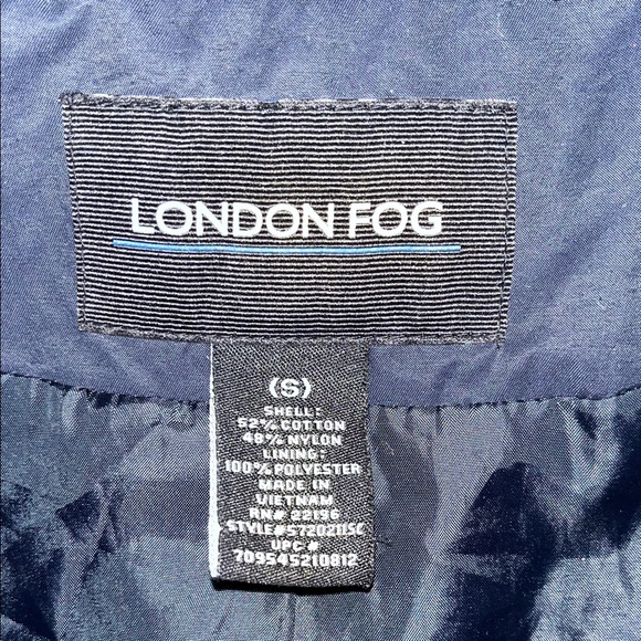 London Fog Women's Navy Trench Coat - Picture 3 of 3